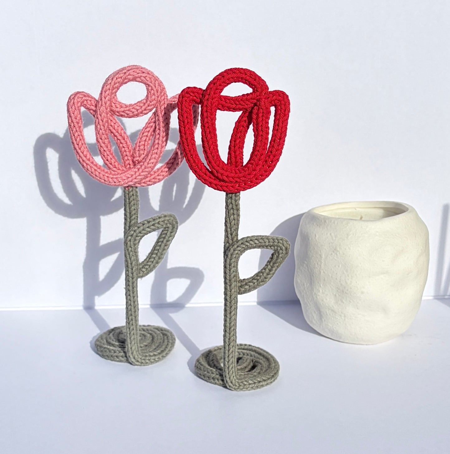 Knitted Freestanding Flowers
